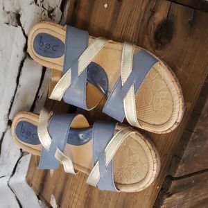 Slip-on wedge sandals